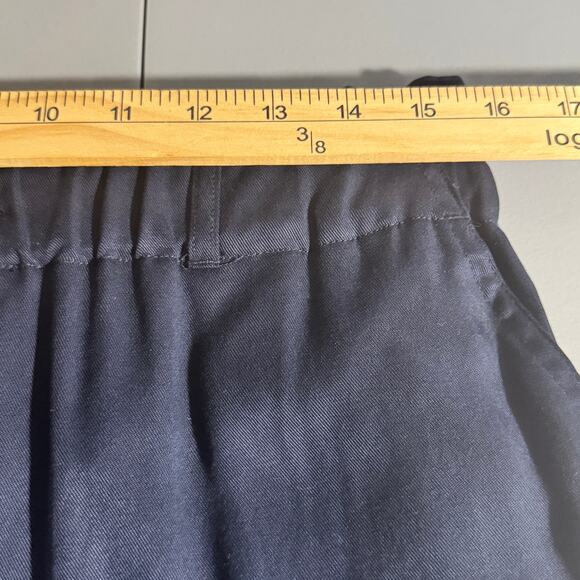 Bar III Womens Pants Size XL Blue Paper Bag Waist Tapered Leg Rolled Cuff Navy - Picture 9 of 13